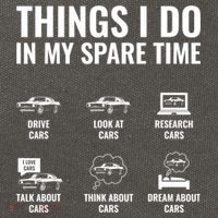 Things I Do In My Spare Time Funny Car Guy Car Enthusiast Cotton Canvas Backpack