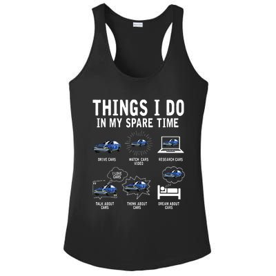 Things I Do In My Spare Time Car Enthusiast Funny Car Lovers Ladies PosiCharge Competitor Racerback Tank