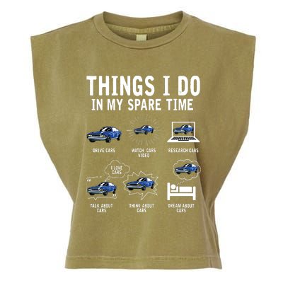 Things I Do In My Spare Time Car Enthusiast Funny Car Lovers Garment-Dyed Women's Muscle Tee