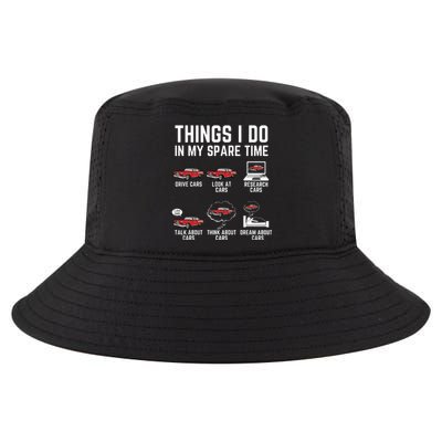 Things I Do In My Spare Time Funny Car Enthusiast Car Lover Cool Comfort Performance Bucket Hat