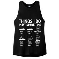 Things I Do In My Spare Time Car Enthusiast Funny Car Guy Ladies PosiCharge Tri-Blend Wicking Tank