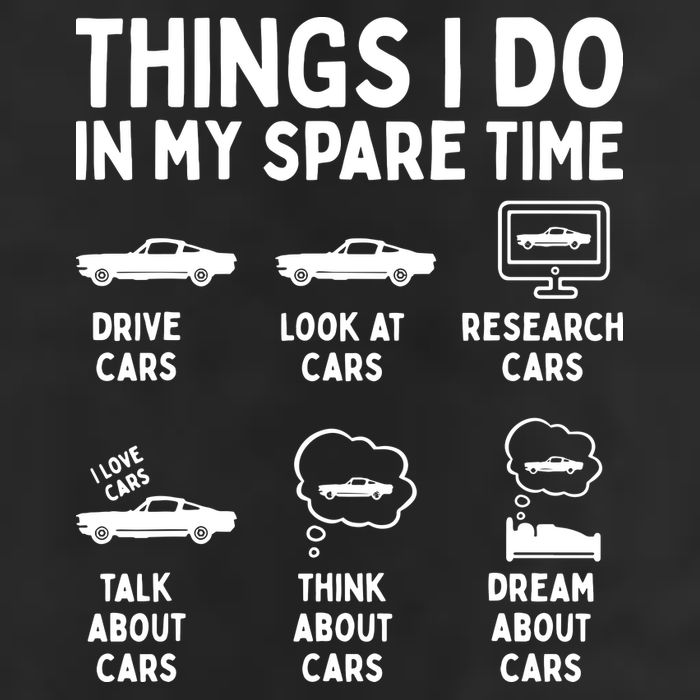 Things I Do In My Spare Time Car Enthusiast Funny Car Guy 7 Panel Mesh Trucker Snapback Hat