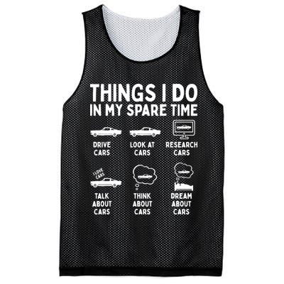 Things I Do In My Spare Time Car Enthusiast Funny Car Guy Mesh Reversible Basketball Jersey Tank