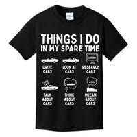 Things I Do In My Spare Time Car Enthusiast Funny Car Guy Kids T-Shirt