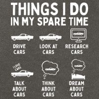 Things I Do In My Spare Time Car Enthusiast Funny Car Guy Cotton Canvas Backpack