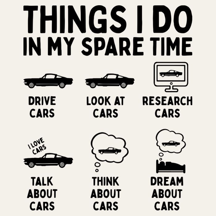 Things I Do In My Spare Time Car Enthusiast Funny Car Guy Poster