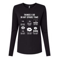 Things I Do In My Spare Time Airplane Womens Cotton Relaxed Long Sleeve T-Shirt