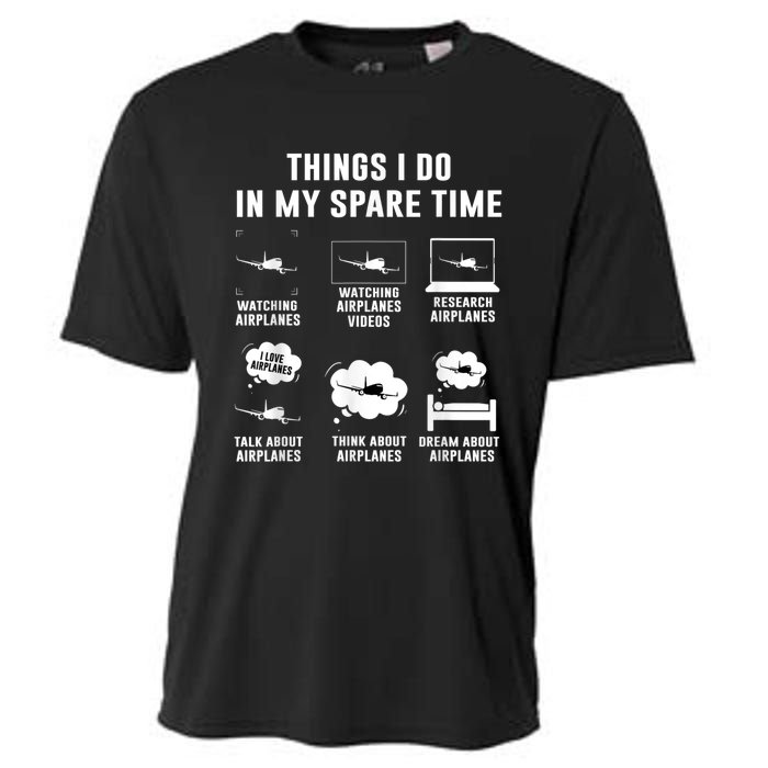 Things I Do In My Spare Time Airplane Cooling Performance Crew T-Shirt