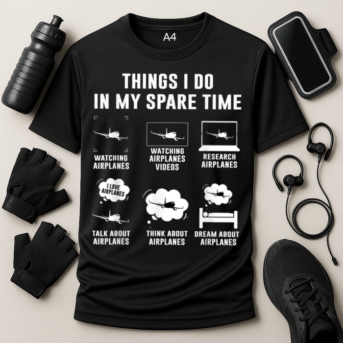 Things I Do In My Spare Time Airplane Performance Shirt
