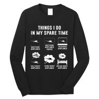 Things I Do In My Spare Time Airplane Long Sleeve Shirt