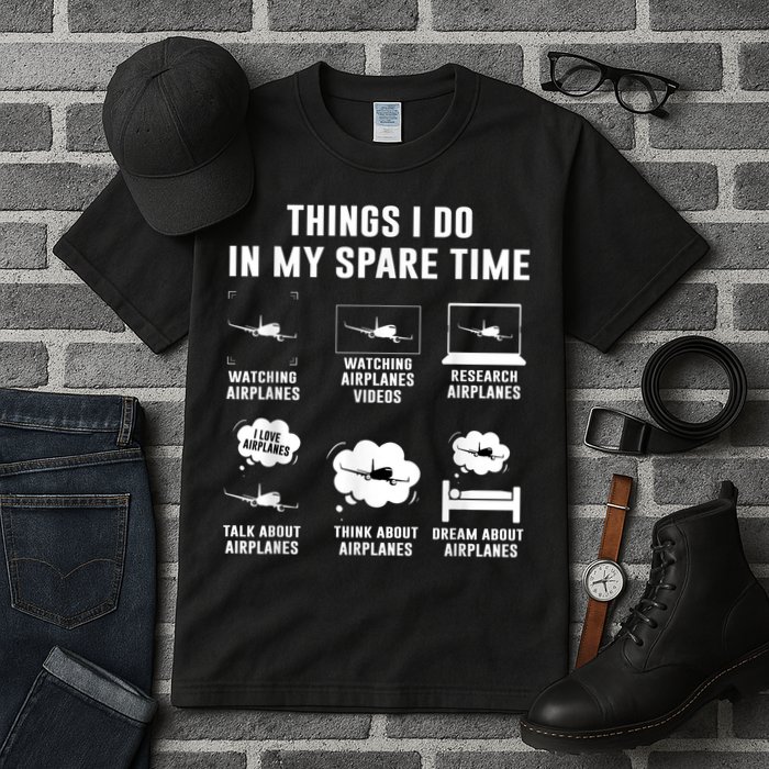 Things I Do In My Spare Time Airplane Tall T-Shirt
