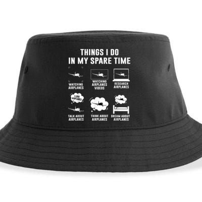 Things I Do In My Spare Time Airplane Sustainable Bucket Hat
