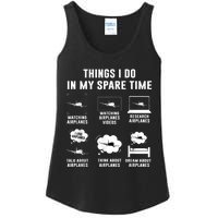 Things I Do In My Spare Time Airplane Ladies Essential Tank