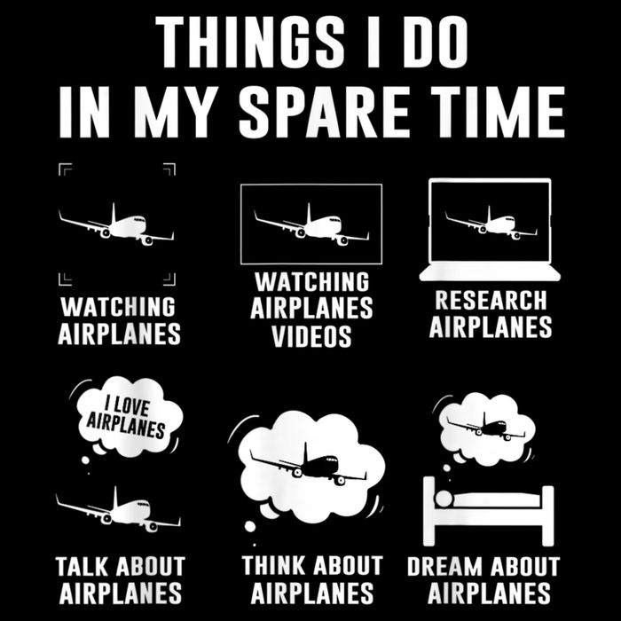 Things I Do In My Spare Time Airplane 16 in Basic Backpack