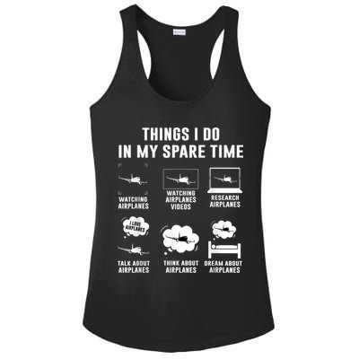 Things I Do In My Spare Time Airplane Ladies PosiCharge Competitor Racerback Tank