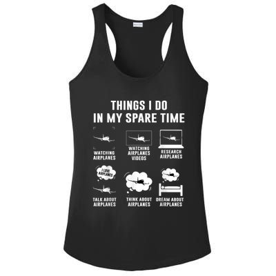 Things I Do In My Spare Time Airplane Ladies PosiCharge Competitor Racerback Tank