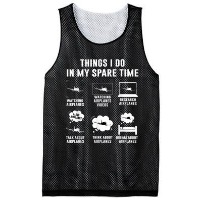 Things I Do In My Spare Time Airplane Mesh Reversible Basketball Jersey Tank