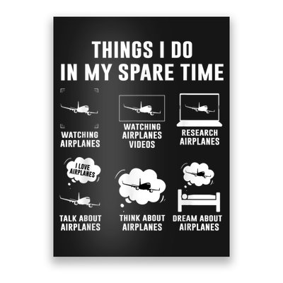 Things I Do In My Spare Time Airplane Poster