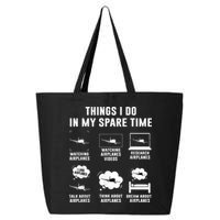 Things I Do In My Spare Time Airplane 25L Jumbo Tote
