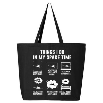 Things I Do In My Spare Time Airplane 25L Jumbo Tote