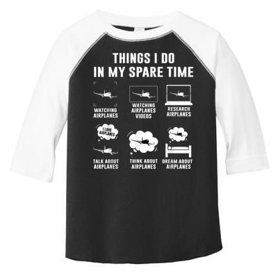 Things I Do In My Spare Time Airplane Toddler Fine Jersey T-Shirt