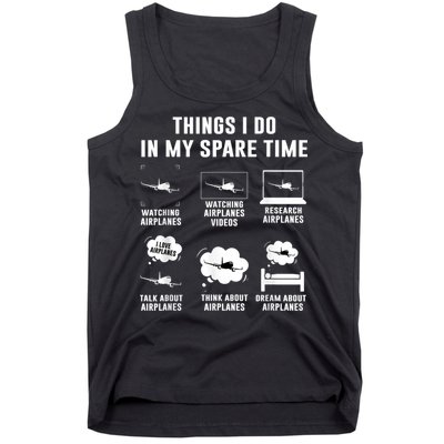 Things I Do In My Spare Time Airplane Tank Top