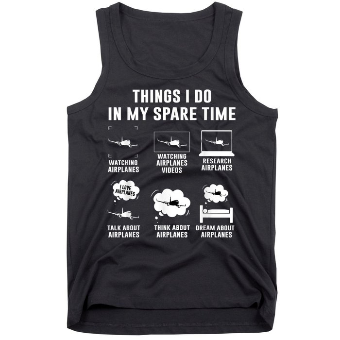 Things I Do In My Spare Time Airplane Tank Top