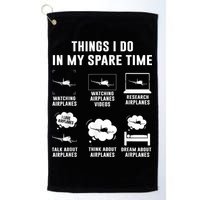 Things I Do In My Spare Time Airplane Golf Towel