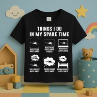 Things I Do In My Spare Time Airplane Toddler T-Shirt