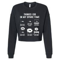 Things I Do In My Spare Time Airplane Cropped Pullover Crew