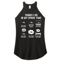 Things I Do In My Spare Time Airplane Women's Perfect Tri Rocker Tank