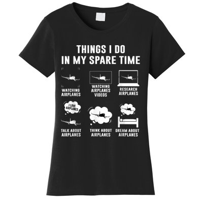 Things I Do In My Spare Time Airplane Women's T-Shirt