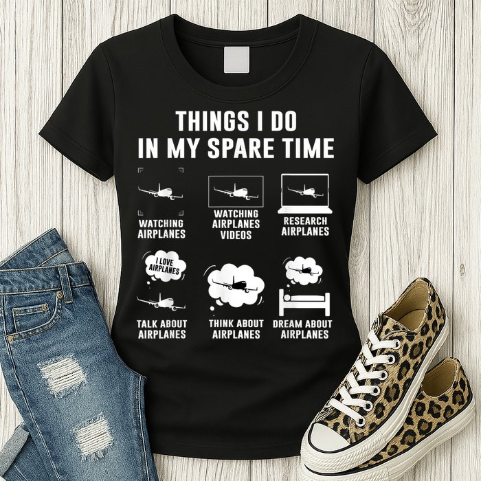 Things I Do In My Spare Time Airplane Womens T-Shirt