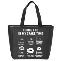 Things I Do In My Spare Time Airplane Zip Tote Bag