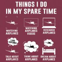 Things I Do In My Spare Time Airplane 16oz Travel Tumbler