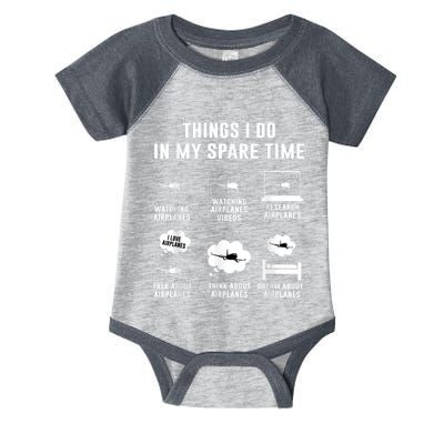 Things I Do In My Spare Time Airplane Infant Baby Jersey Bodysuit