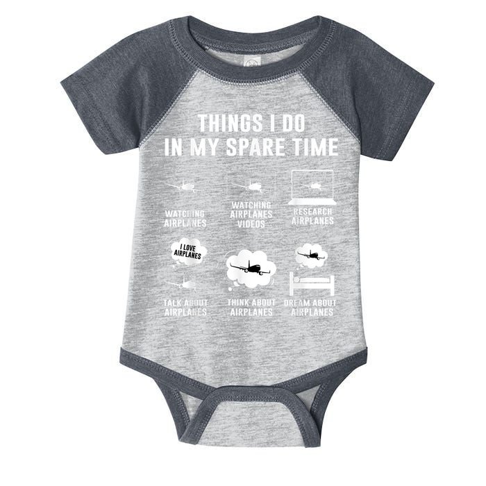 Things I Do In My Spare Time Airplane Infant Baby Jersey Bodysuit