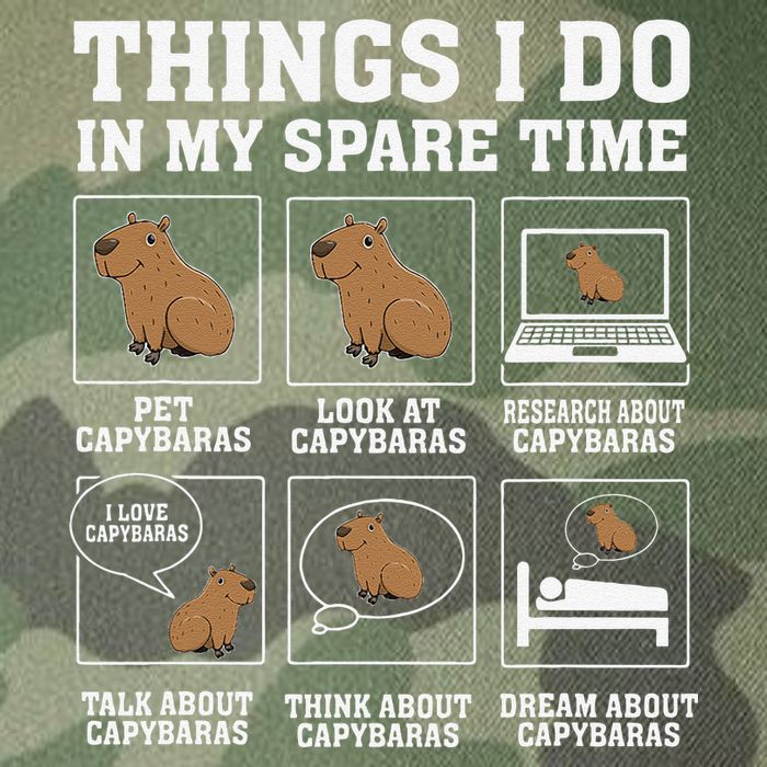 Things I Do In My Spare Time Capybara Funny Rodent Legacy Tie Dye Trucker Hat
