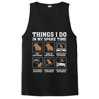 Things I Do In My Spare Time Capybara Funny Rodent PosiCharge Competitor Tank