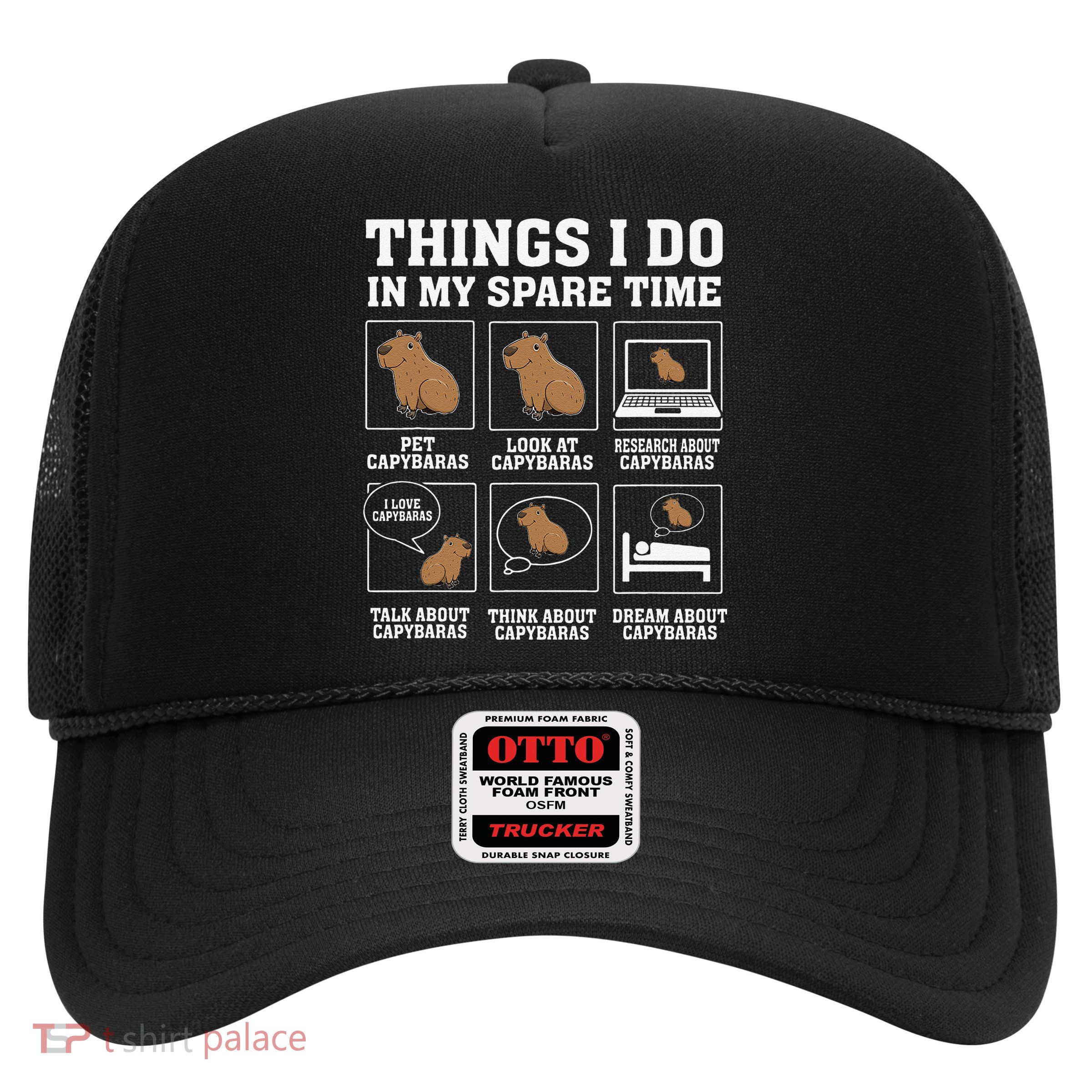 Things I Do In My Spare Time Capybara Funny Rodent Trucker Hat