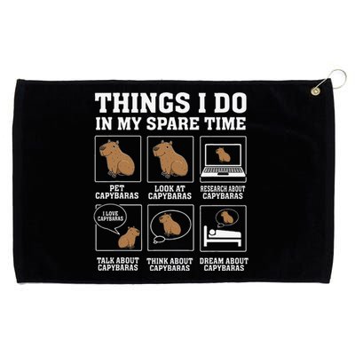 Things I Do In My Spare Time Capybara Funny Rodent Grommeted Golf Towel