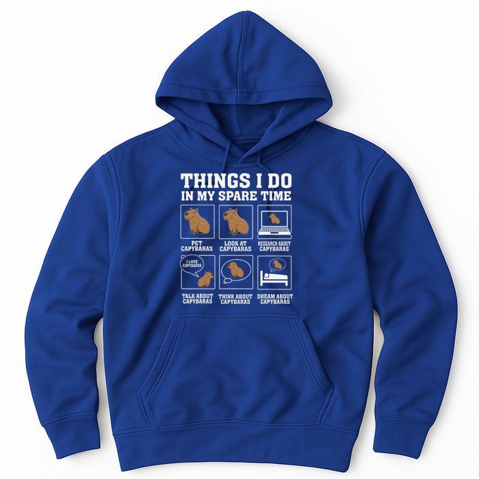 Things I Do In My Spare Time Capybara Funny Rodent Hoodie