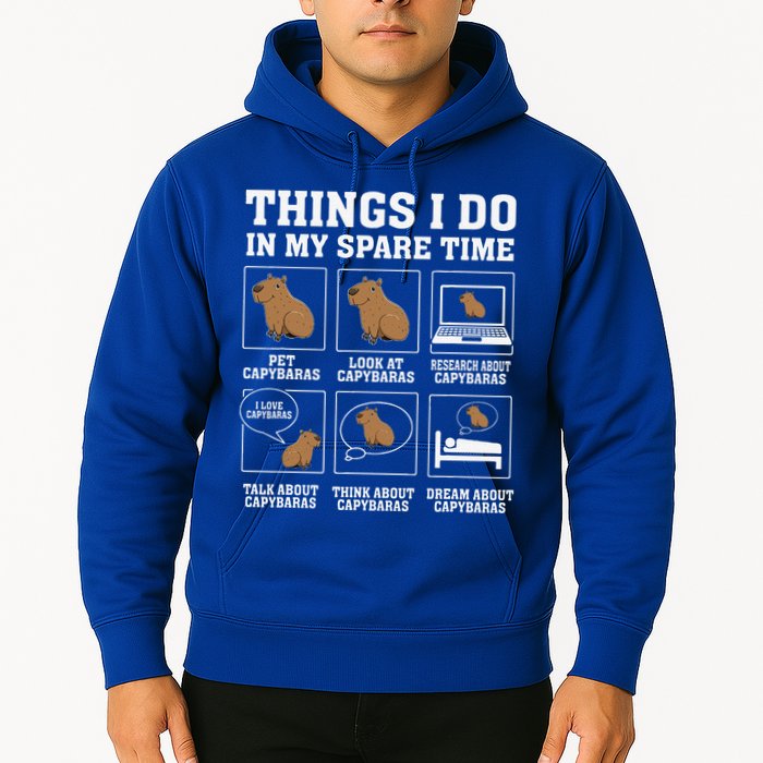 Things I Do In My Spare Time Capybara Funny Rodent Hoodie