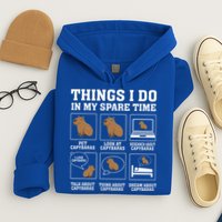 Things I Do In My Spare Time Capybara Funny Rodent Hoodie