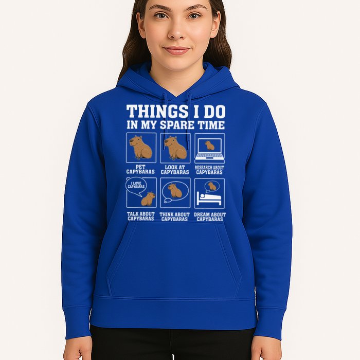 Things I Do In My Spare Time Capybara Funny Rodent Hoodie