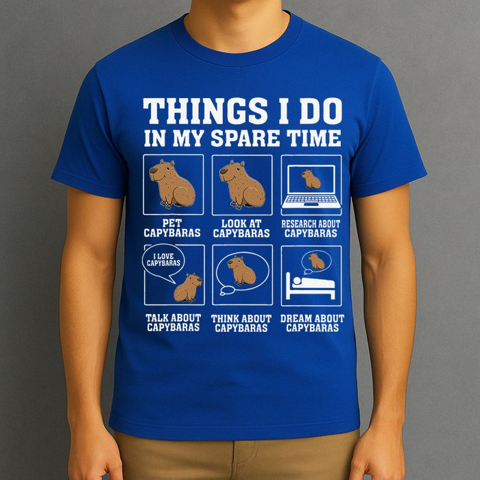 Things I Do In My Spare Time Capybara Funny Rodent T-Shirt