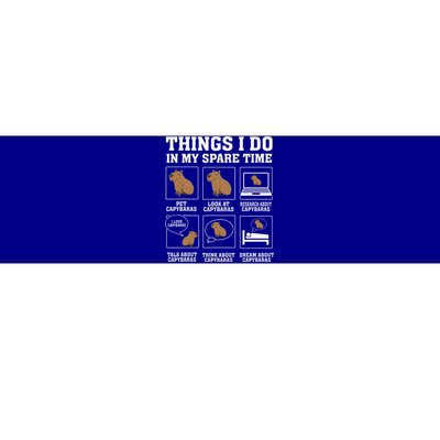 Things I Do In My Spare Time Capybara Funny Rodent Bumper Sticker