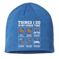 Things I Do In My Spare Time Capybara Funny Rodent Sustainable Beanie