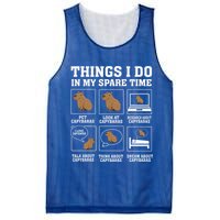 Things I Do In My Spare Time Capybara Funny Rodent Mesh Reversible Basketball Jersey Tank
