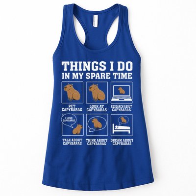 Things I Do In My Spare Time Capybara Funny Rodent Womens Tank Top